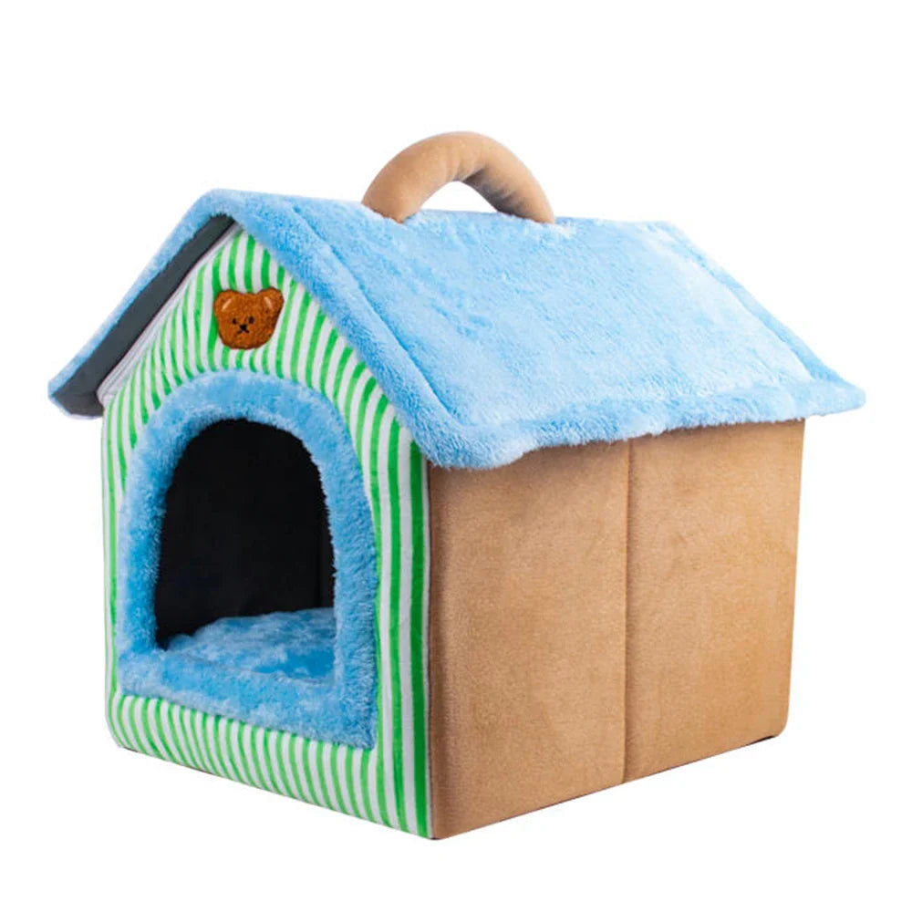 Foldable Pet Cave Bed