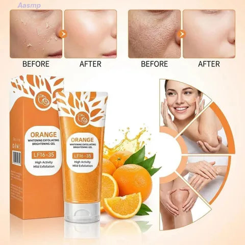Orange Exfoliating Gel – Collagen-Infused Facial & Body Scrub