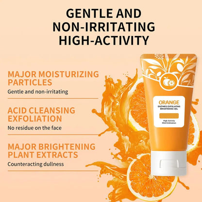 Orange Exfoliating Gel – Collagen-Infused Facial & Body Scrub