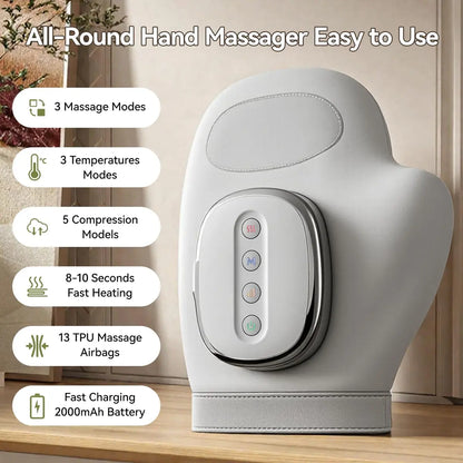 Hand Massager with Heat & Air Compression – 13 Airbag Massage