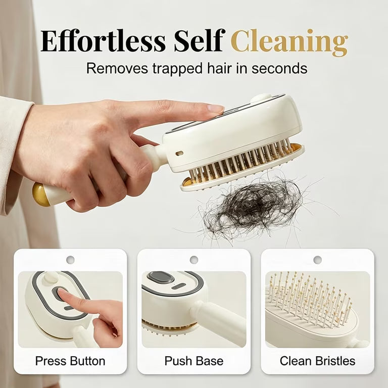 Steam Brush | Rechargeable Detangling Tool with Oil