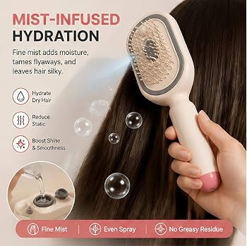 Steam Brush | Rechargeable Detangling Tool with Oil