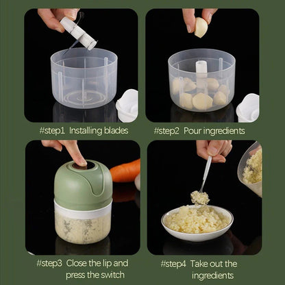 Electric Garlic Chopper – 35W High-Power Mini Chopper