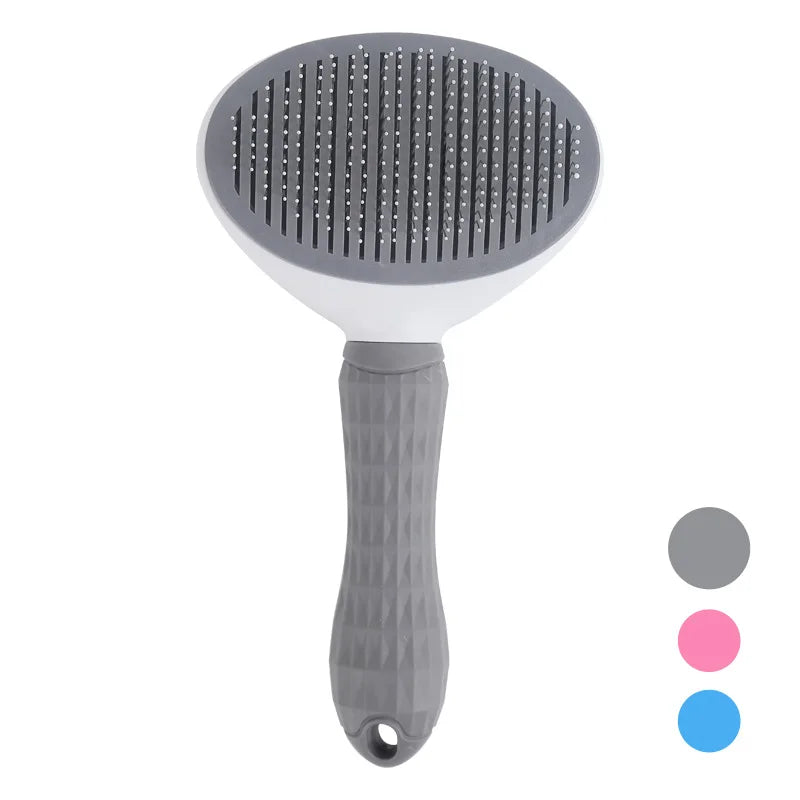One-Click Self-Cleaning Grooming Brush