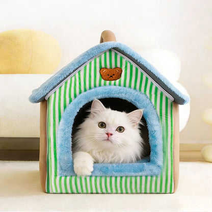 Foldable Pet Cave Bed