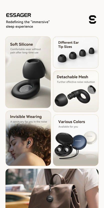 ESSAGER Noise Cancelling Ear Plugs for Sleeping