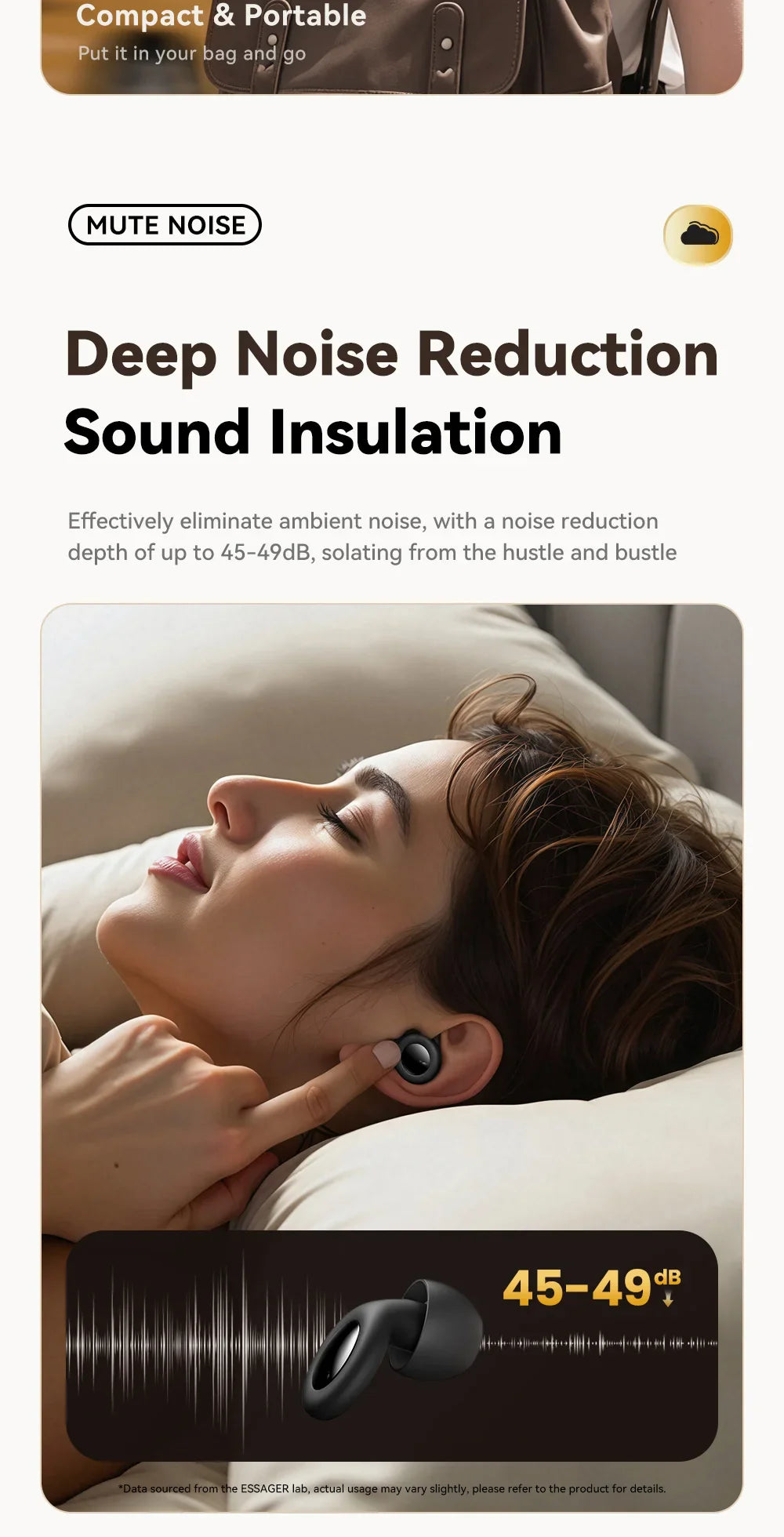 ESSAGER Noise Cancelling Ear Plugs for Sleeping
