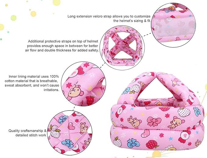 Baby Protective Helmet – Soft & Adjustable Head Guard