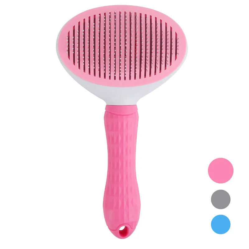 One-Click Self-Cleaning Grooming Brush
