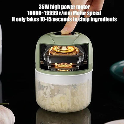 Electric Garlic Chopper – 35W High-Power Mini Chopper